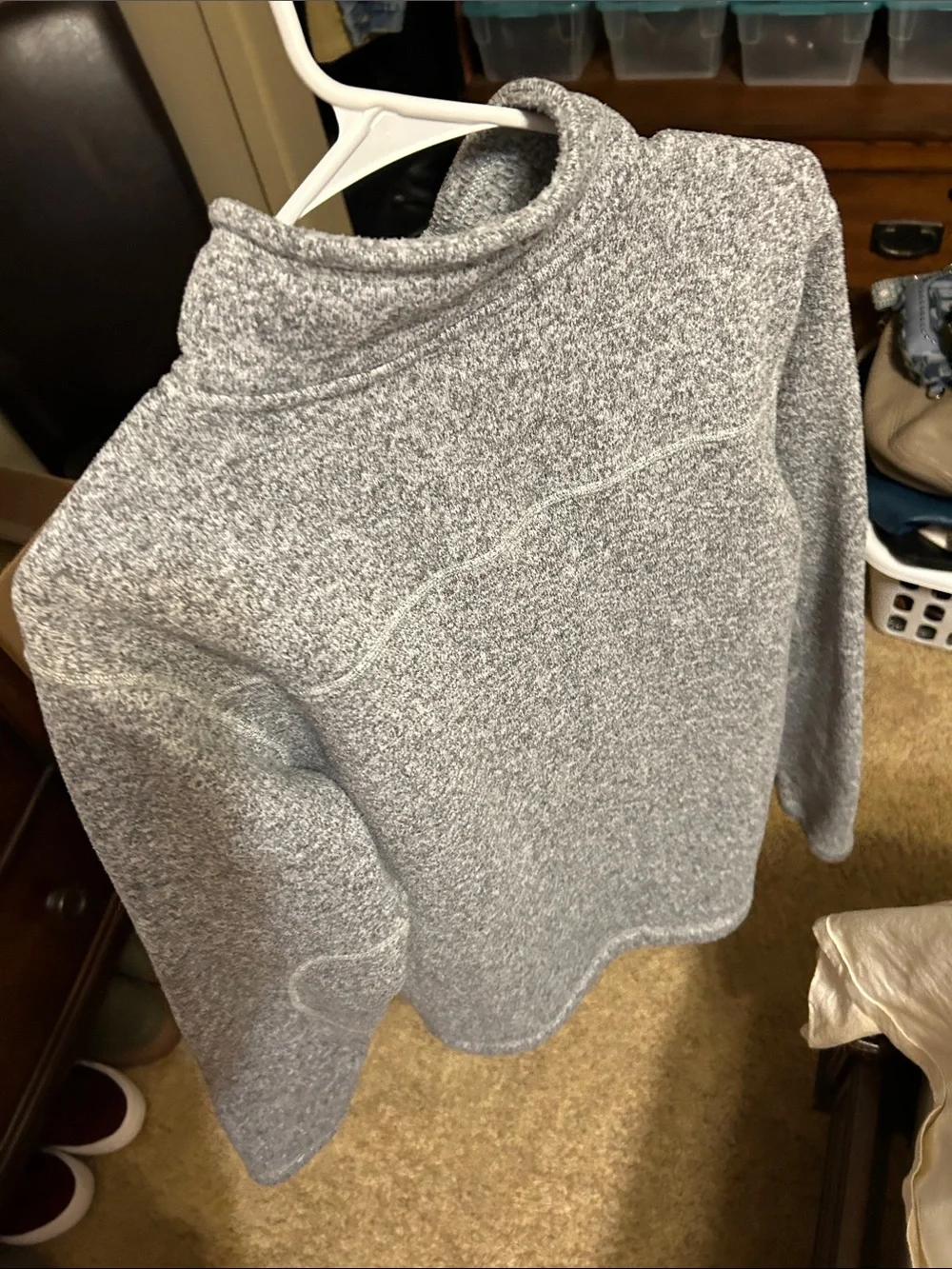 The North Face Heather Gray Half-Zip Fleece Pullover